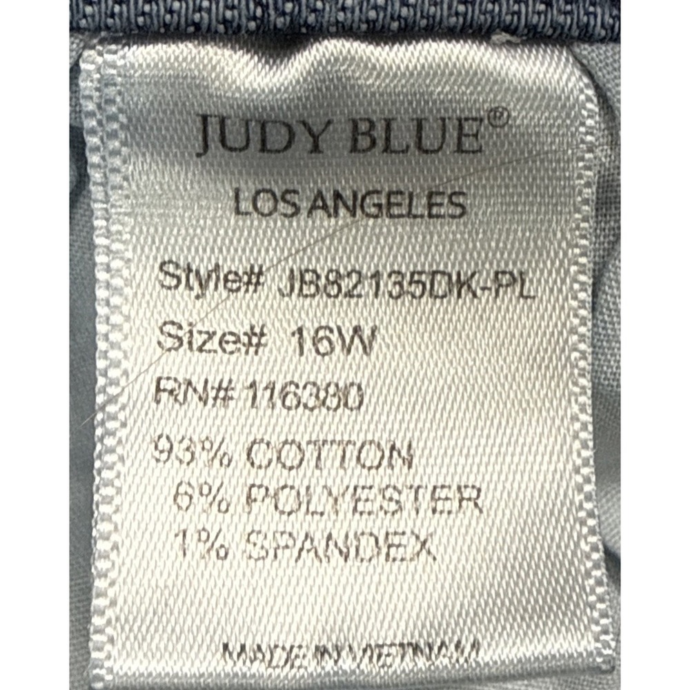 Judy Blue Skinny Fit Jeans Womens 16W Medium Wash Distressed High Rise Stretch - Picture 7 of 7